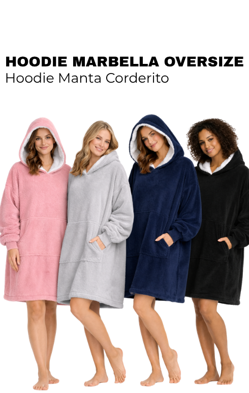 Poncho Hoodie Plush Oversize