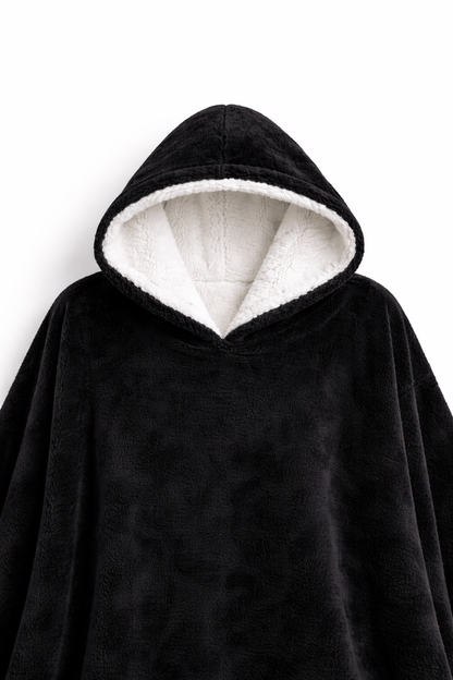 Poncho Hoodie Plush Oversize