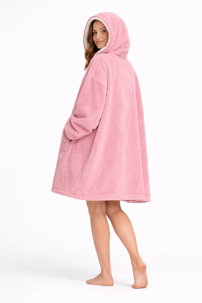 Poncho Hoodie Plush Oversize