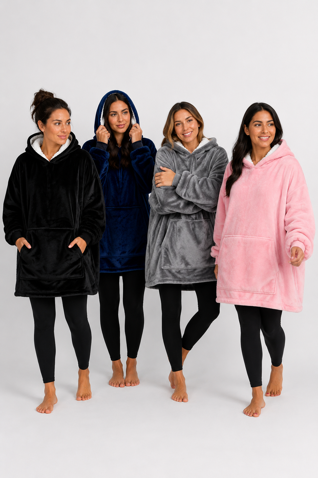 Poncho Hoodie Plush Oversize