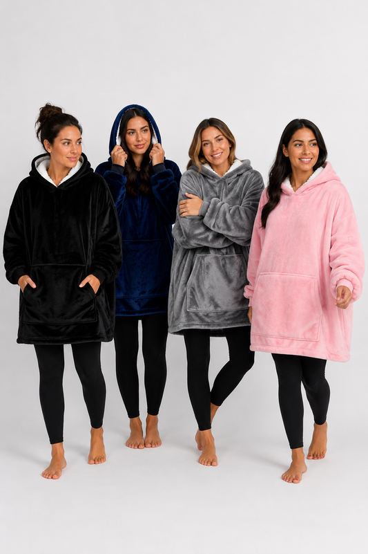 Poncho Hoodie Plush Oversize