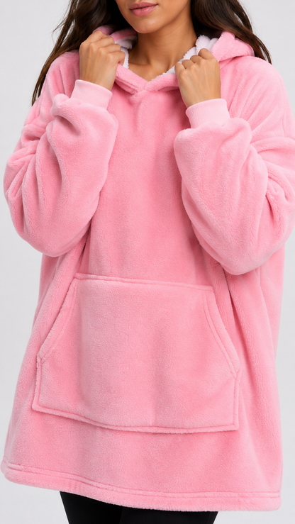 Poncho Hoodie Plush Oversize