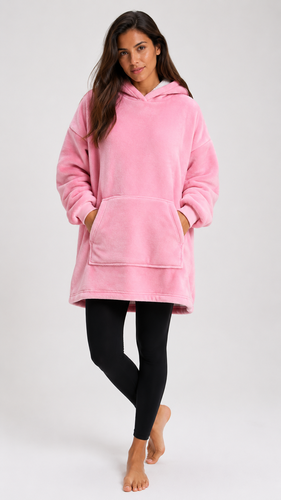 Poncho Hoodie Plush Oversize