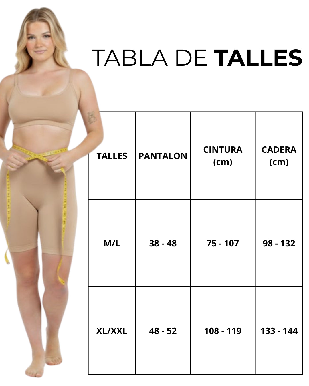 Tabla de talles Marbella